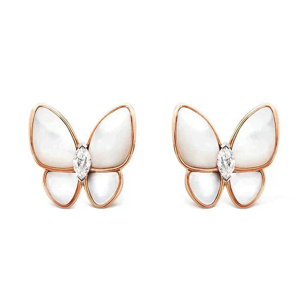TimiBUTTERFLY MOP DIAMOND EARRINGS
