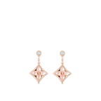 TimiDOUBLE STAR PINK GOLD MOP DROP EARRINGS