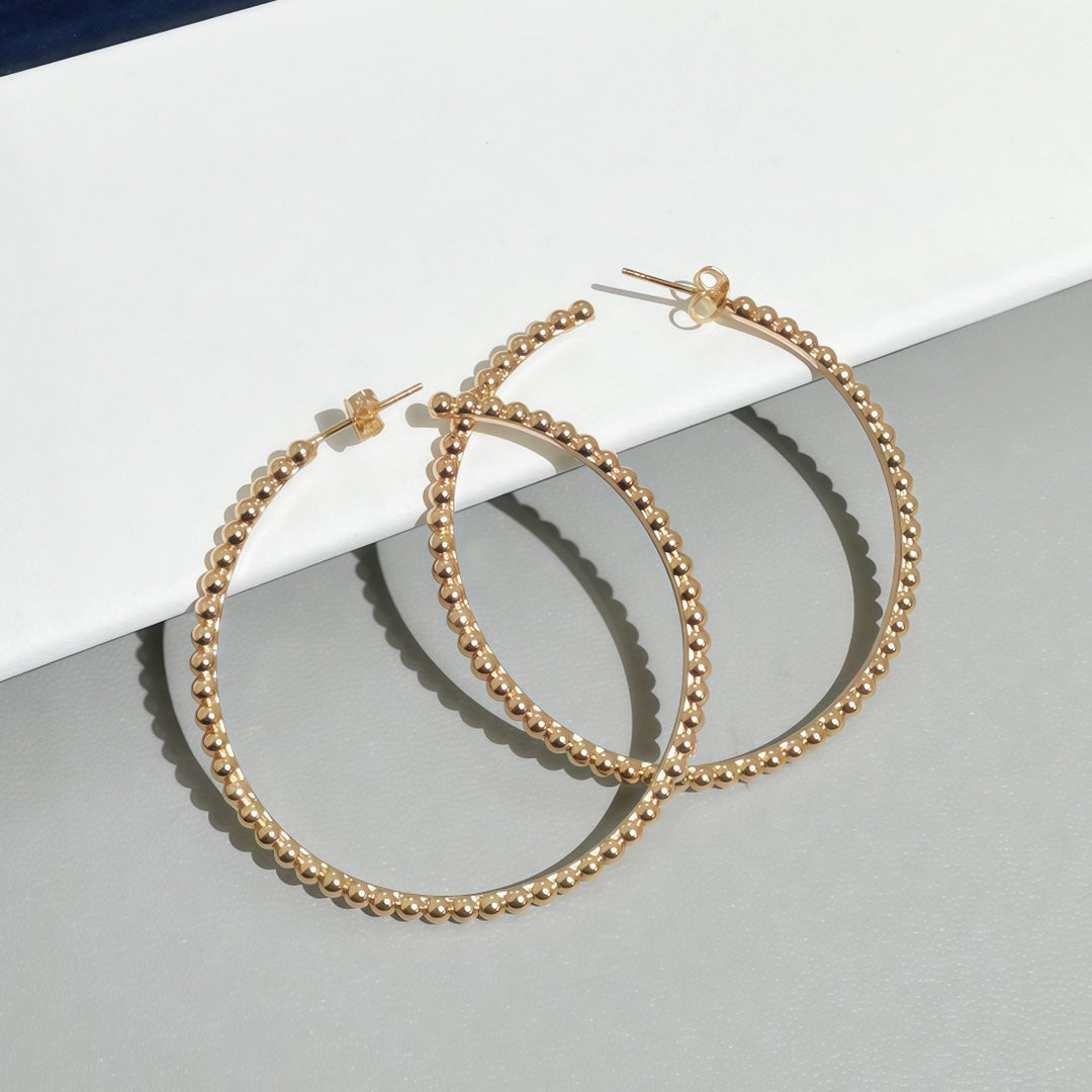 [Timi]  SMOOTH BEAD STUD EARRINGS