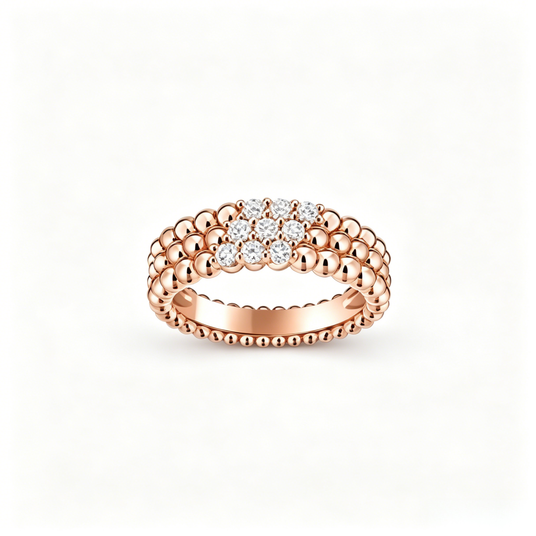 [Timi]  THREE-ROW DIAMOND RING