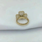 TimiSWEET CLOVER WHITE MOP RING