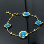 TimiSTAR AND SUN 4 MOTIF BLUE BRACELET