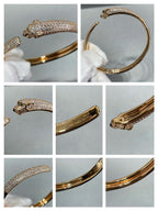 TimiPANTHERE FULL DIAMOND OPEN BRACELET